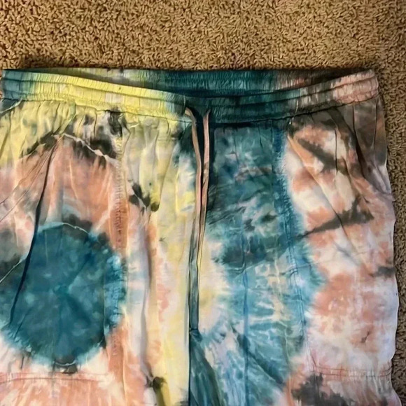 NWT Tie Dye Olivaceous silky pants - Picture 2 of 5